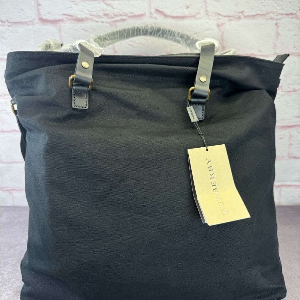 Burberry Black Utility Canvas Arley Travel Unisex Tote Bag - Picture 4 of 13